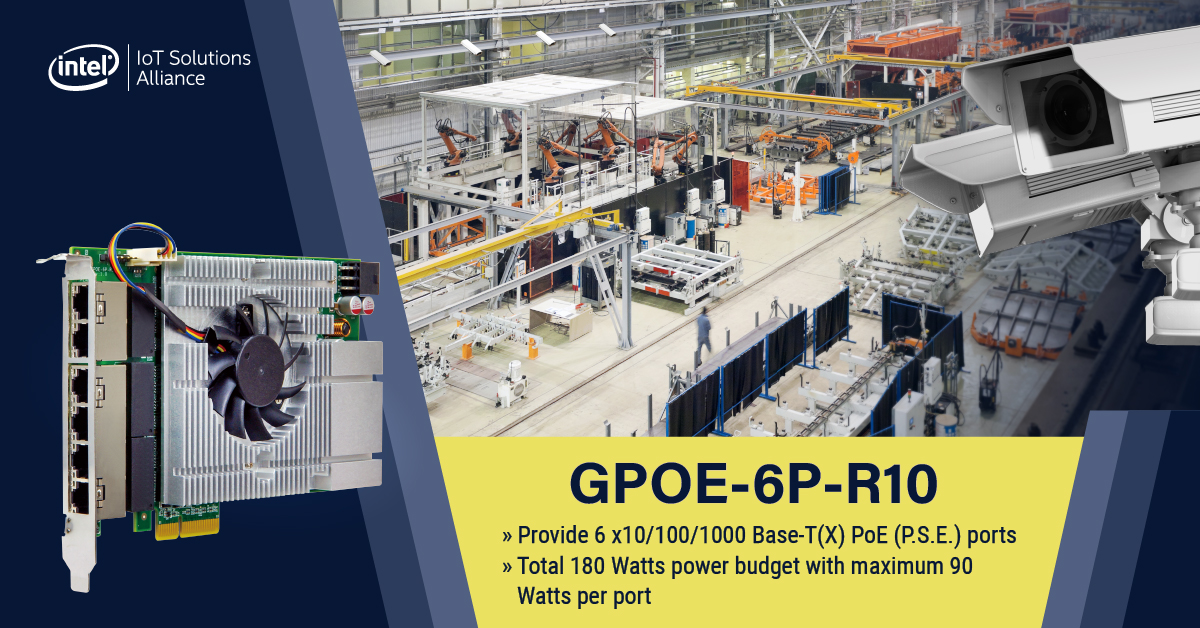 IEI Release New PoE Expansion Module Card - GPOE-6P-R10 IEI Release New PoE Expansion Module Card - GPOE-6P-R10