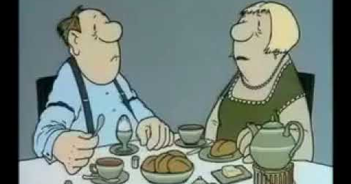 Deutscher lustiger Cartoon ~ Das Eier كرتون الزوج السعيد