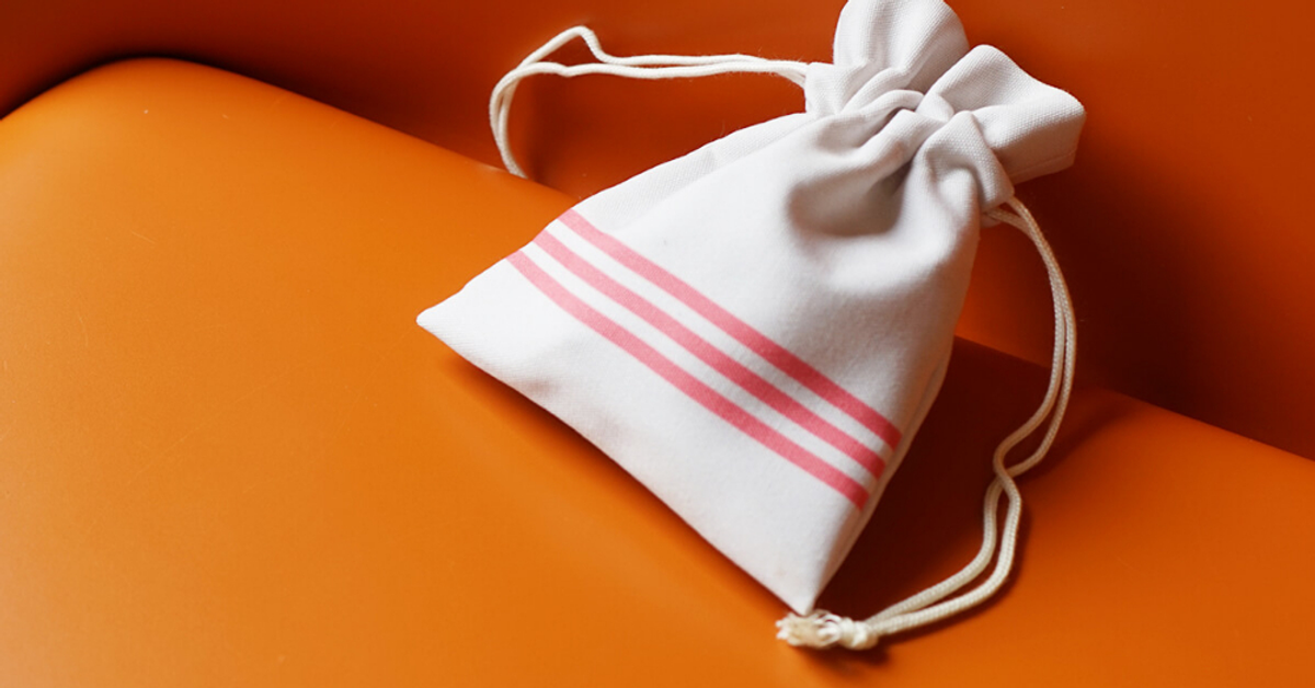 客製 滿版 印花 木耳邊 日式 束口袋