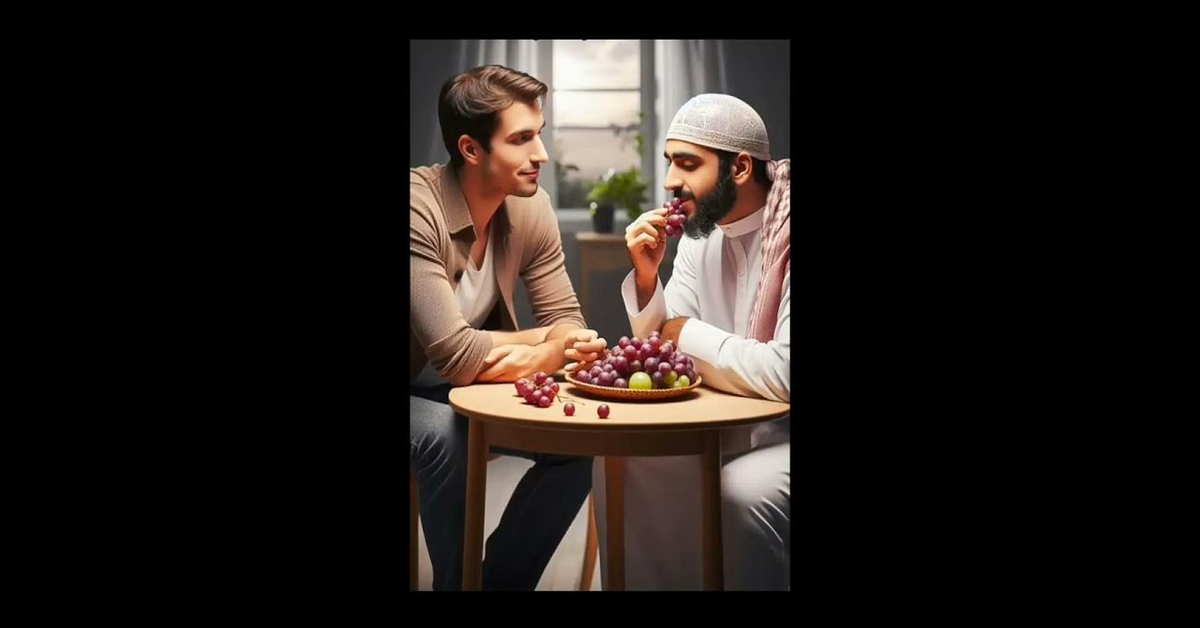 الرجل غير مسلم استقبل الرجل المسلم في بيته