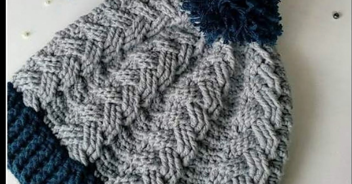 ايس كاب كروشيه بغرزه الضفيره&#x2F;how to crochet pretty cable hat begineer 