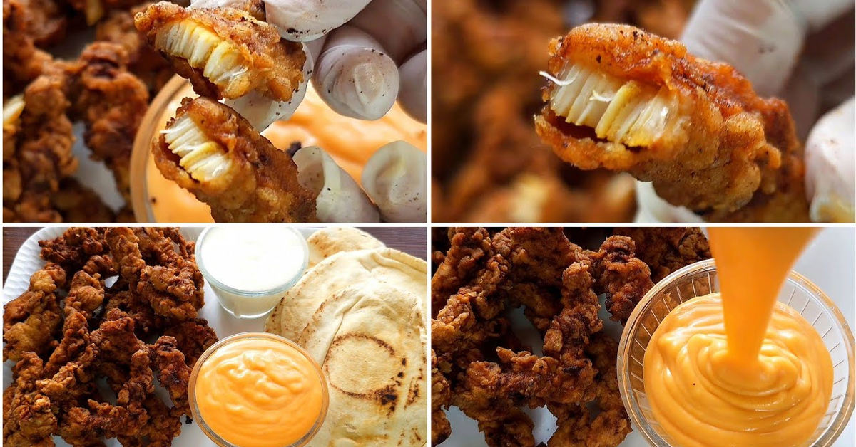 اسهل وأسرع طريقة لعمل الزنجر المقرمش والثومية وصوص الزنجر بدون اي تعقيدات yummy