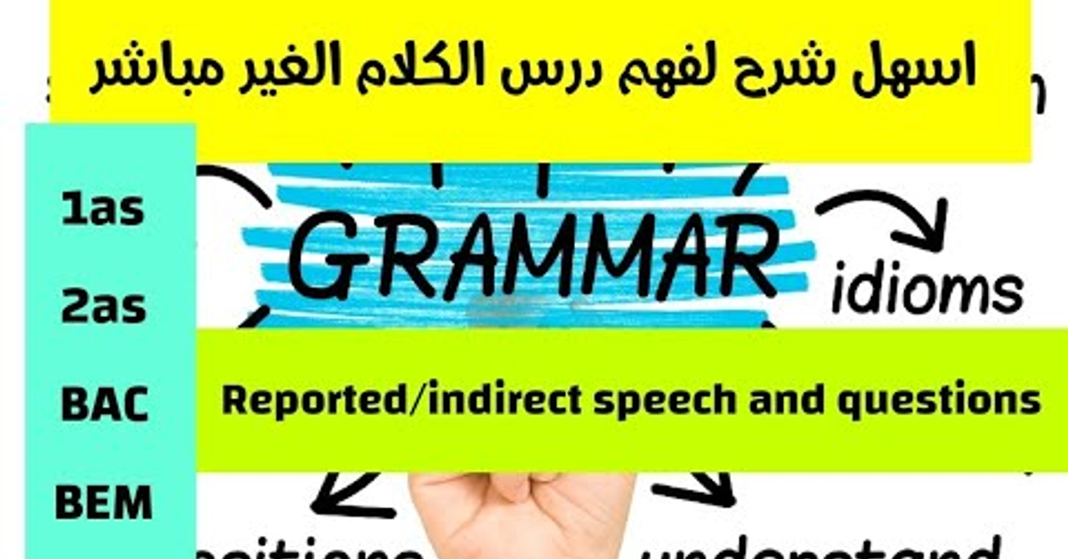 Reported/indirect speech and questions الكلام المباشر و الغير مباشر Reported/indirect speech and questions الكلام المباشر و الغير مباشر