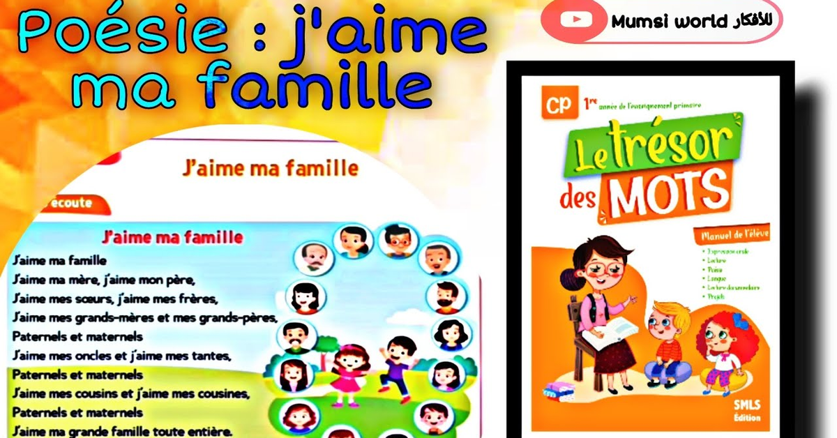 La Poesie J Aime Ma Famille Le Tresor Des Mots Cp Unite 1 La Famille